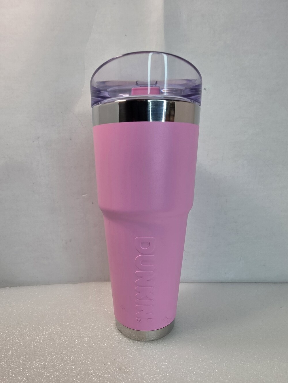 Dunkin' 32 oz Stainless Steel Insulated Tumbler Pink Drink-Through Lid